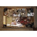 A box containing miscellaneous glassware, dress je