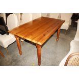 A modern pine kitchen table