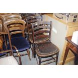 Three early 20th Century bar back dining chairs