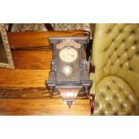 A Victorian walnut cased wall clock for restoratio
