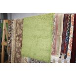 A green wool rug