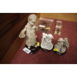 Three various Italian pottery figure groups