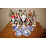 A quantity of Royal Copenhagen dishes; eleven mili