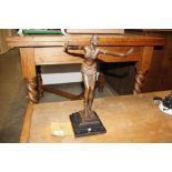 An Art Deco style bronze figure of a dancing girl