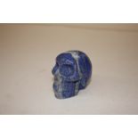 A Lapis Lazuli type coloured skull