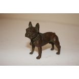 A small bronze model of a bulldog