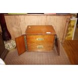 A late Victorian mahogany two drawer stationery ne