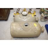 Two stone glazed hot water bottles - one stopper m