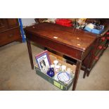 A 19th Century mahogany fold over tea table