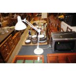A vintage Angle Poise style lamp