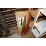 Two Met Posts and a garden kneeler