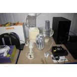 A Kenwood food processor and accessories