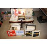 Two boxes of various LP records, mostly classical
