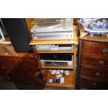 A Sony and Pioneer hi-fi system, Yamaha CD player,
