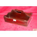 A Regency mahogany two division cutlery tray