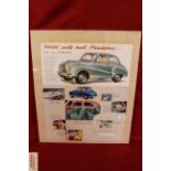 A 1953 Austin A40 advertising poster