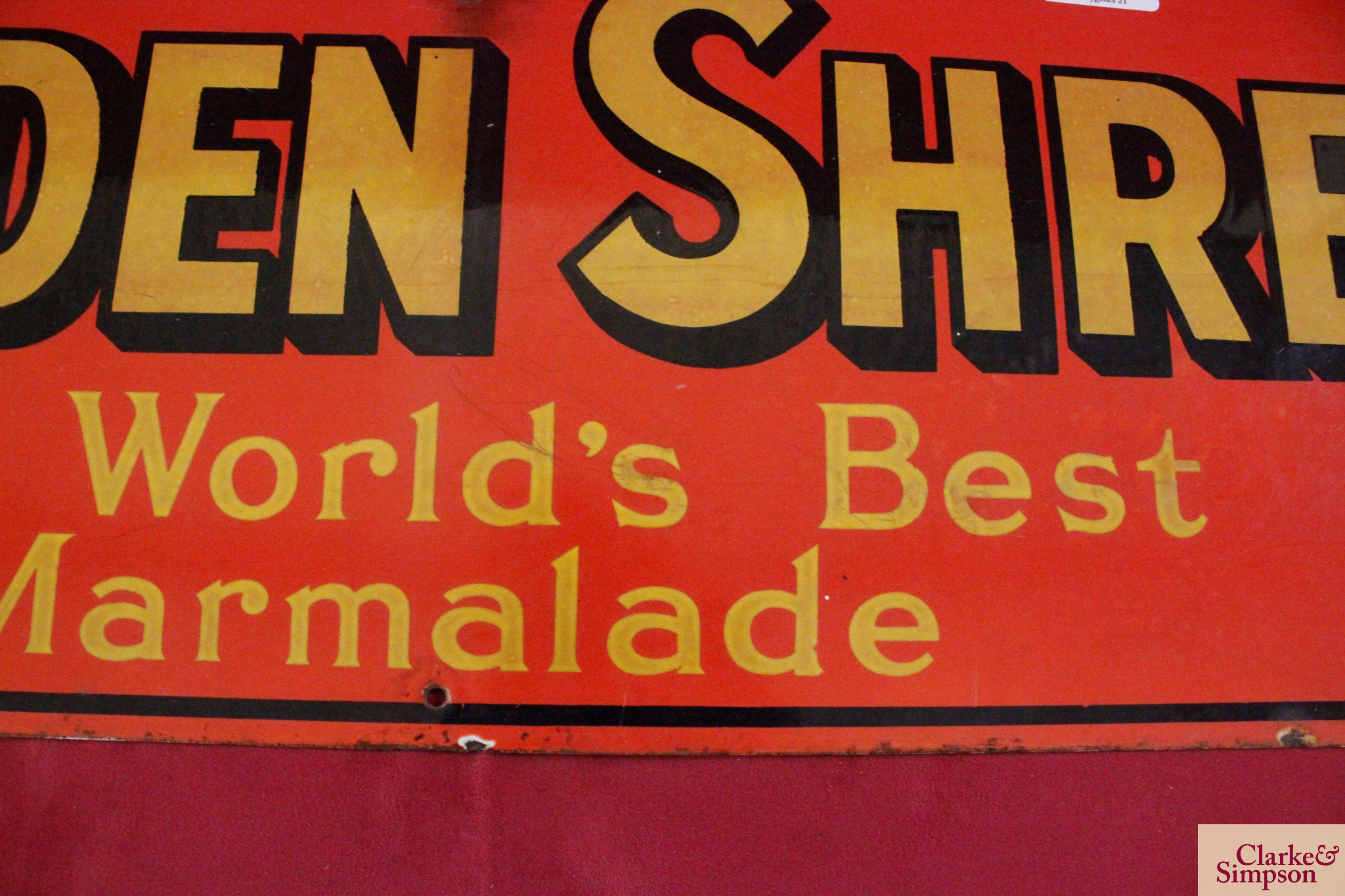 An enamel advertising sign for "Golden Shred, The - Image 7 of 14