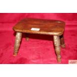 A 18th Century cottage footstool