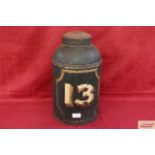 A 19th Century japanned metal tea canister
