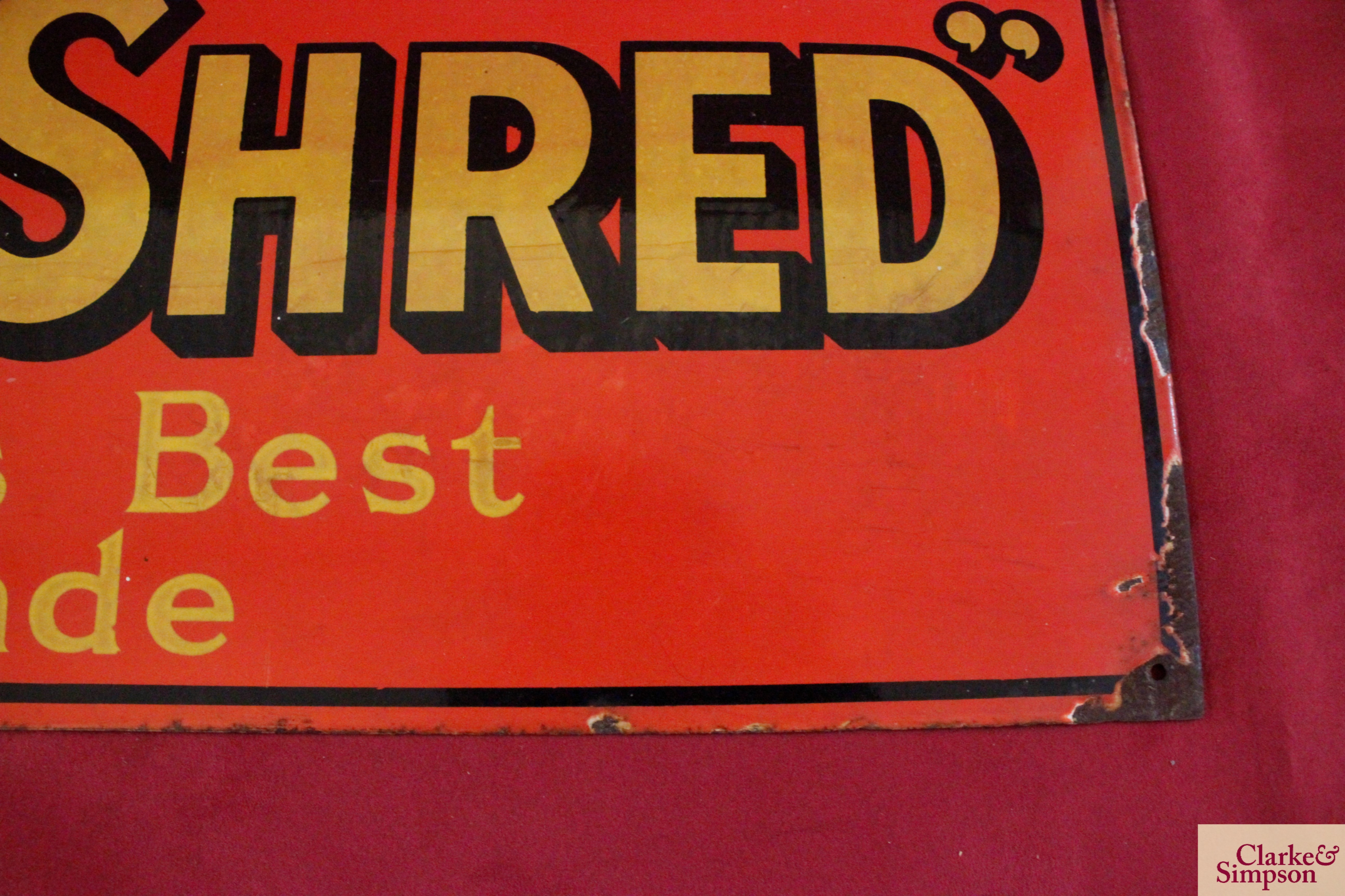 An enamel advertising sign for "Golden Shred, The - Image 6 of 14