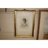 A photographic portrait print of Queen Mary, bears