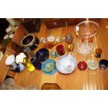 A quantity of various Art Glass paperweights etc.