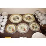 A quantity of "Cries of London" plates and bowls