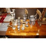 A quantity of various silver platedware etc.