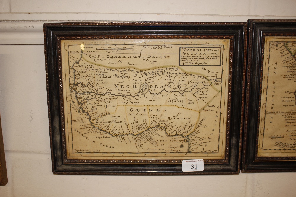 An early 18th Century map of Guinea by H Moll 1654