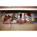 Four boxes of various miscellaneous and decorative