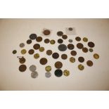 A collection of coinage to include an 1844 Jersey