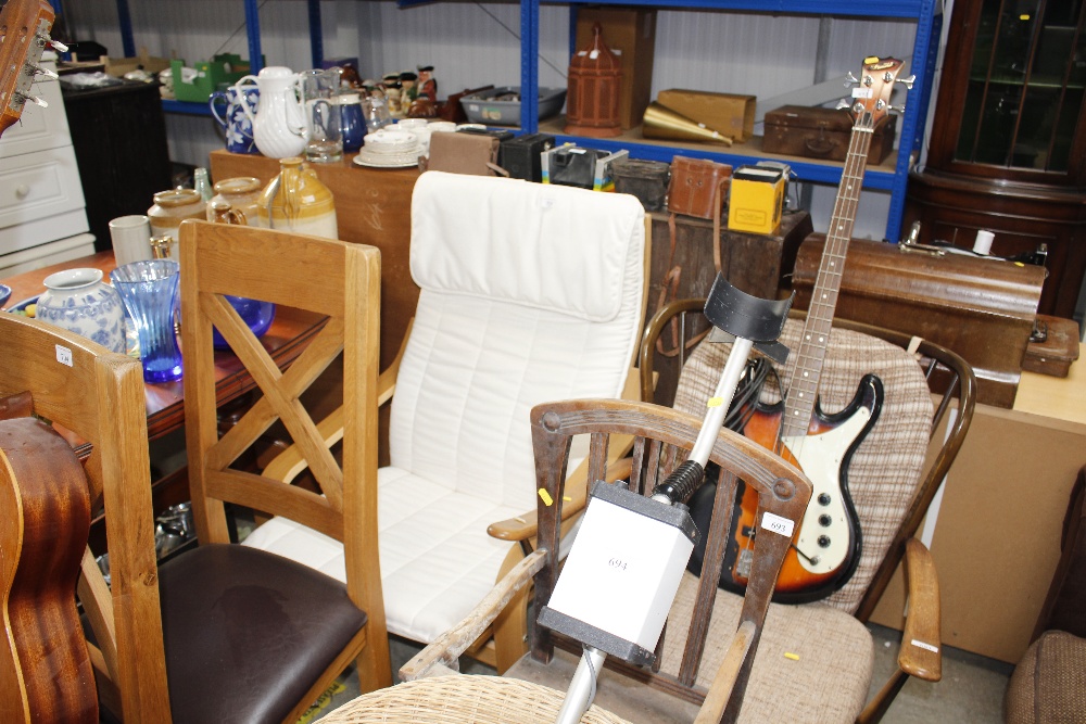 A bentwood armchair