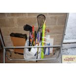 A quantity of various sporting related items to in