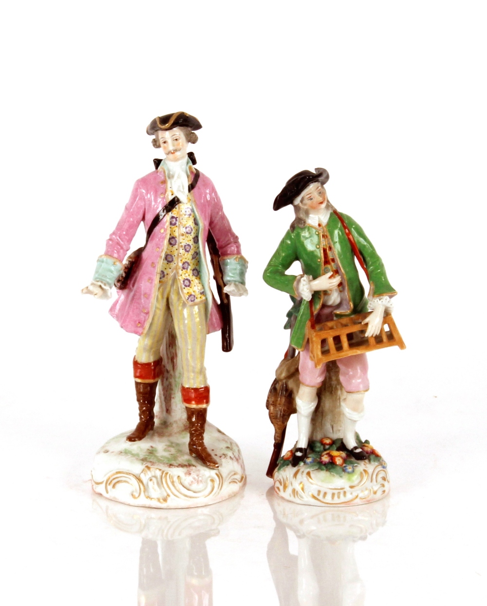 A 19th Century Samson porcelain figure, of a street vendor, 18cm high; and a German porcelain figure