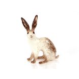 A Winstanley pottery model of a seated hare,  37cm high
