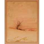 Sylvester Stannard, "Winter Scene", signed watercolour, 17cm x 13cm