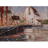 David Baxter of Norwich born 1942, "The Tide Mill at Woodbridge", oil on board, signed with
