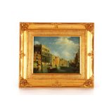 English school, mid 20th Century study of The Grand Canal Venice, unsigned oil on panel, 20cm x 25cm