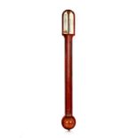 A rosewood cased stick barometer, by Negretti & Zambra having ivory scale, 92cm