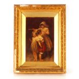 E.E.W., after Thomas Faed, a pair of interior scenes depicting family and young children, initialled