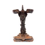 A Victorian cast iron stick stand, in the form of a bird with outstretched wings, 69cm high