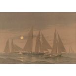 Frederick Schiller Cozzens, six American Yacht artist proof prints numbered labels verso