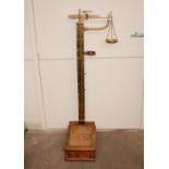 A W.T. Avery Ltd. of Birmingham, wooden and brass mounted "Elegant Personal Weighing Machine",