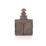 An antique Ethiopian stone carved icon, with hinged doors