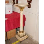 A 19th Century marble and Ormulo mounted column, 115cm high  AF