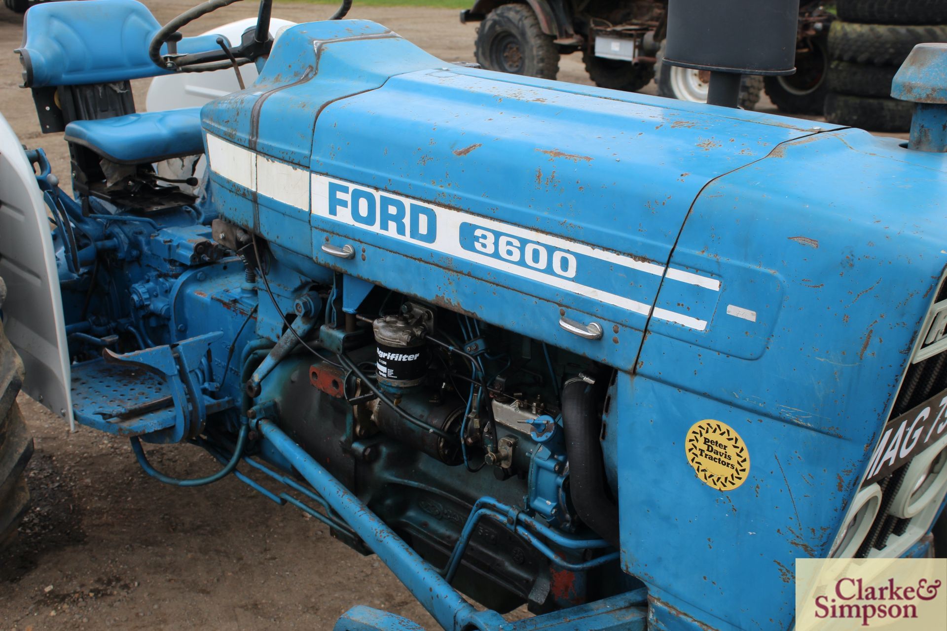 Ford 3600 2WD tractor. Registration MAG 799P. Date of first registration 02/1976. 12.4/11-28 rear - Image 10 of 25