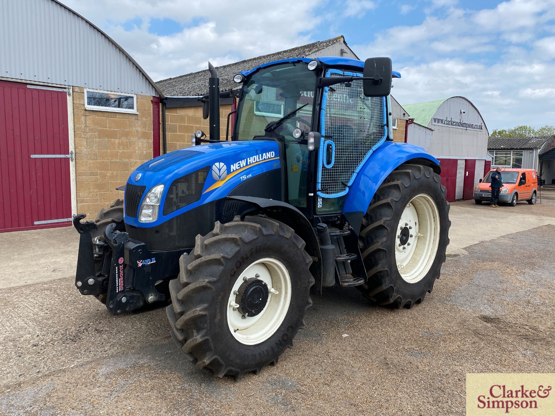 New Holland T5.105 4WD tractor. Registration EU15 AFN. Date of first registration 03/2015. Serial