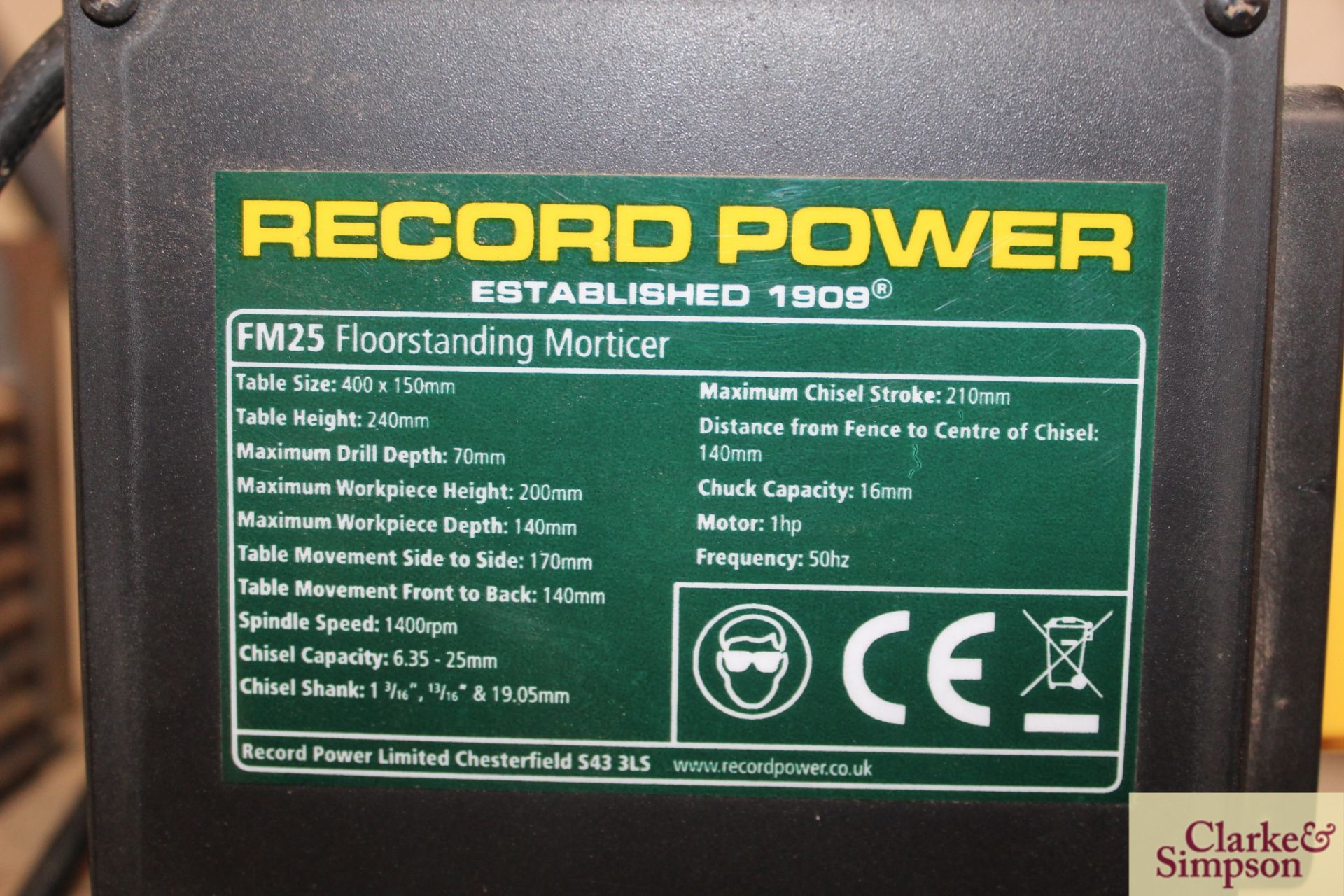 Record Power morticing machine. - Image 10 of 10