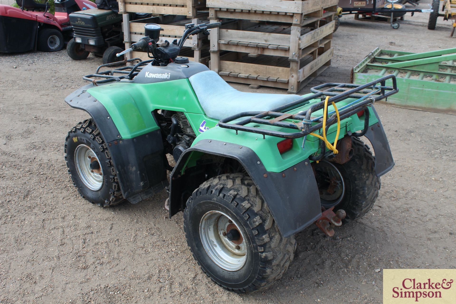 Kawasaki KLF 300 4WD quad bike. 4,543 miles. - Image 3 of 31