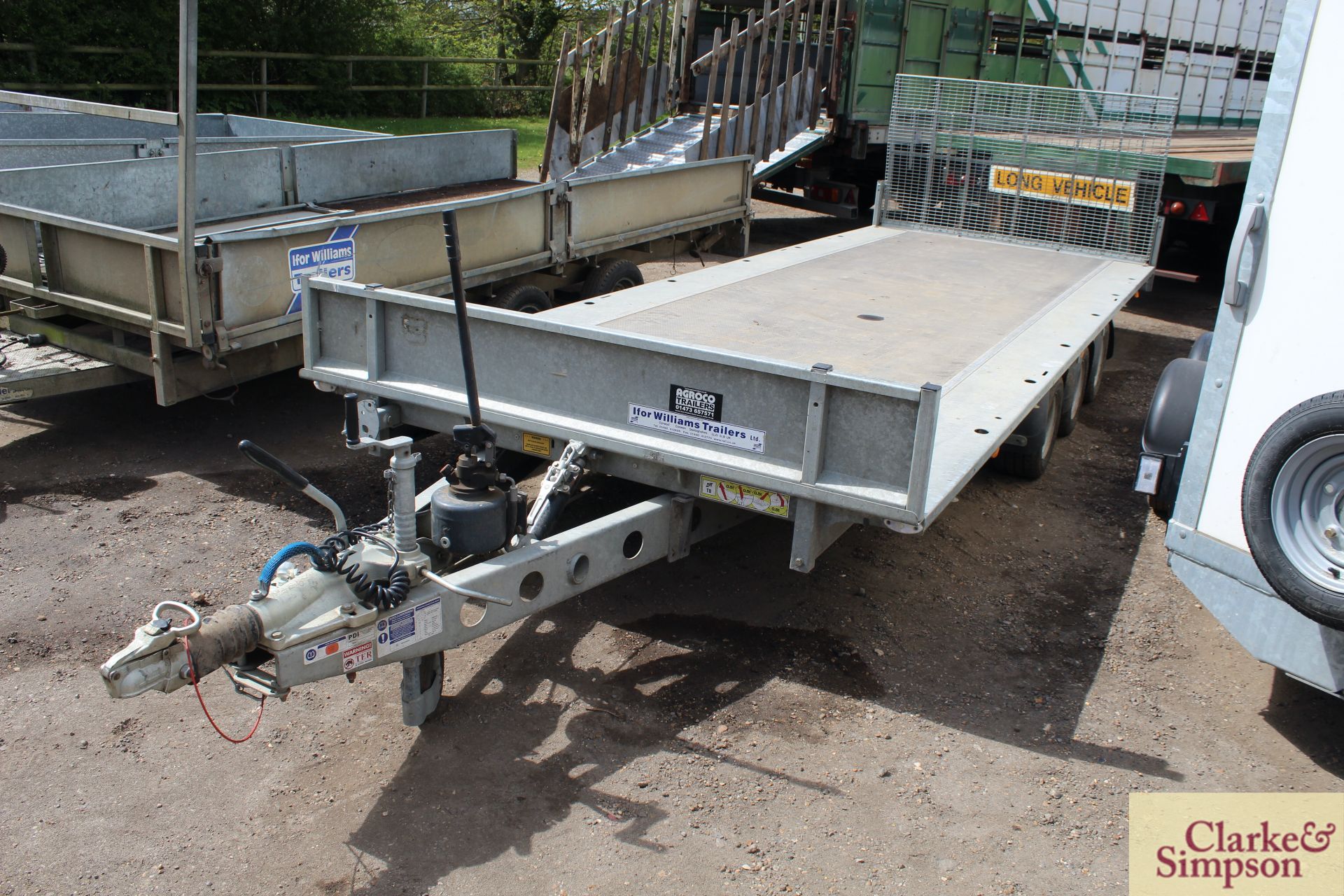Ifor Williams TB5521-353 3.5T tri-axle tilt bed trailer. 2007. 18ft 3in x 6ft 8in. * - Image 2 of 16